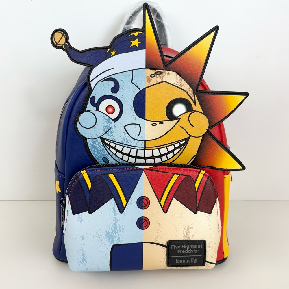 Loungefly Five Nights At Freddy’s Security Breach Sun & Moon Mini Backpack New - Picture 9 of 9